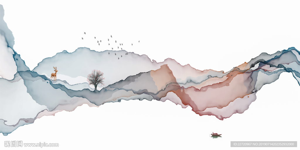 水墨山水装饰画