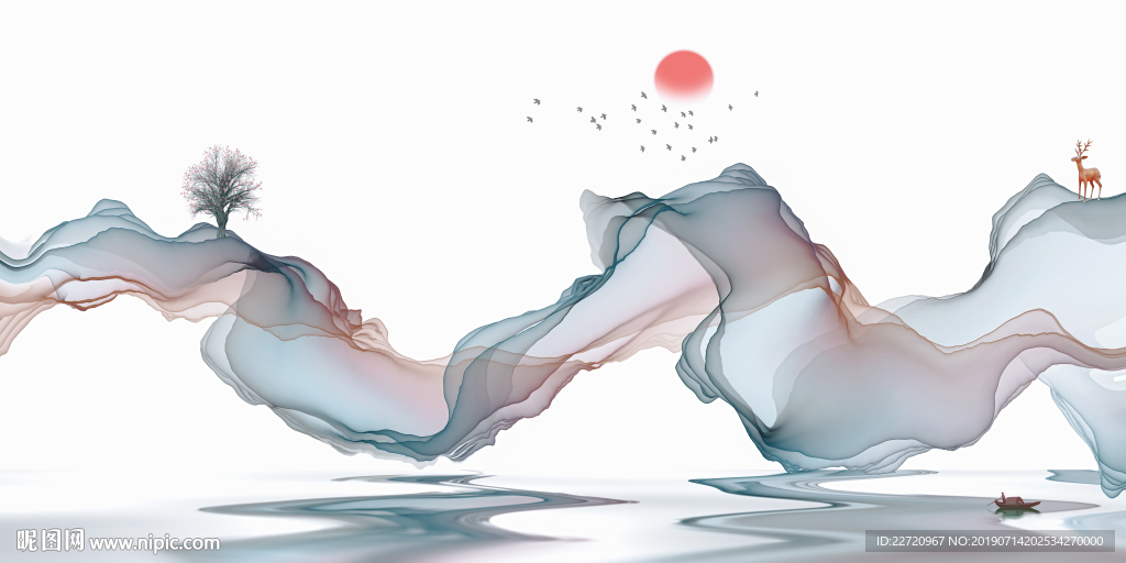 水墨山水画