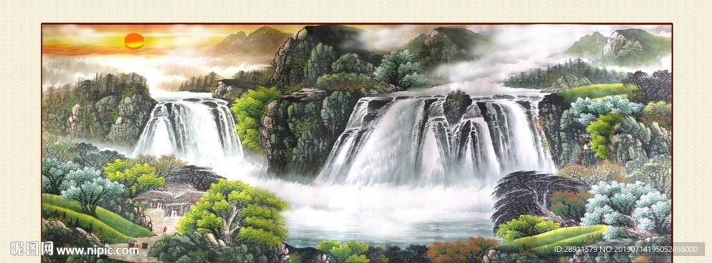 迎客松 迎客松图 迎客松画 流