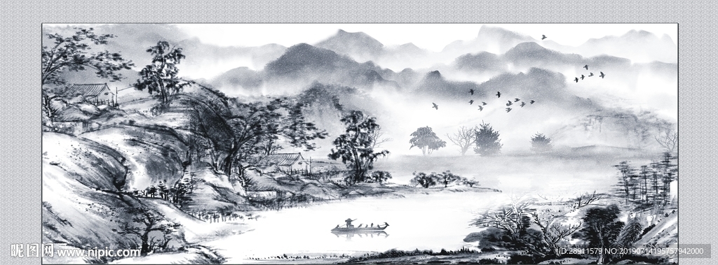 迎客松 迎客松图 迎客松画 流