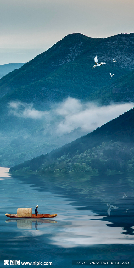 豪华装饰山水画 TIF分层