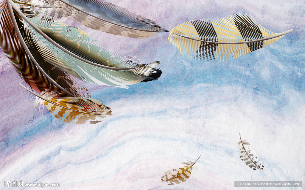 欧式羽毛高清TIF分层