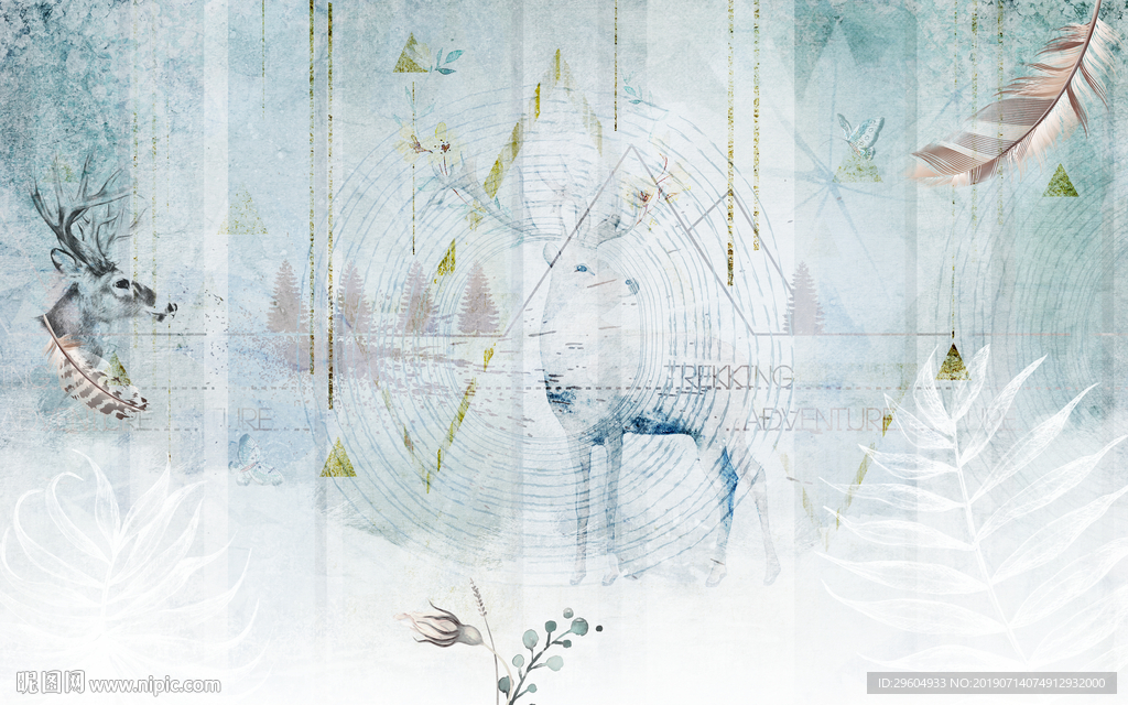 精品背景墙 高档TIF分层