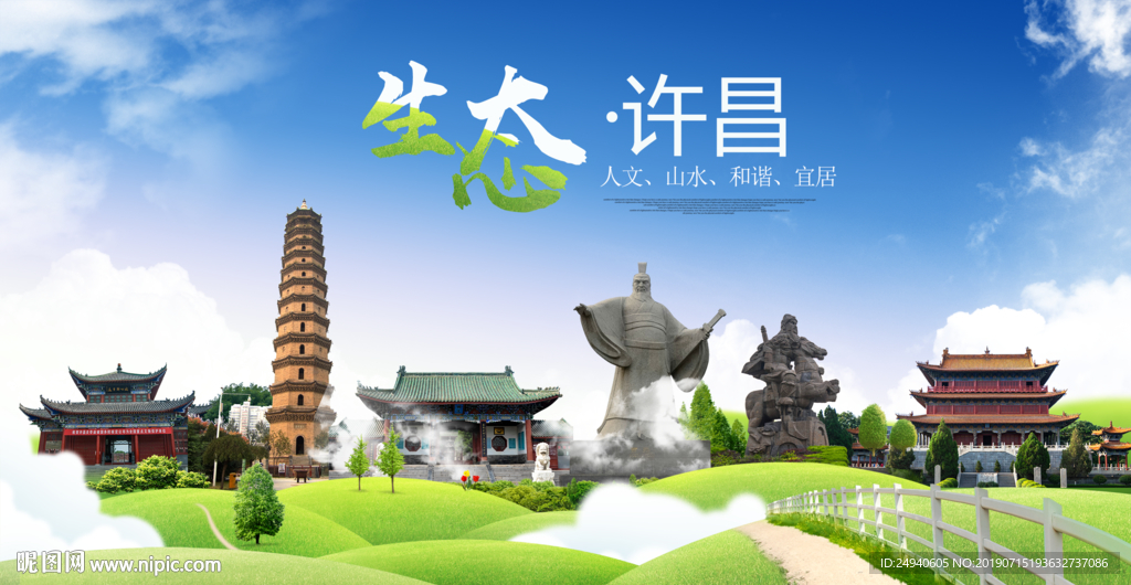 许昌生态卫生城市海报广告