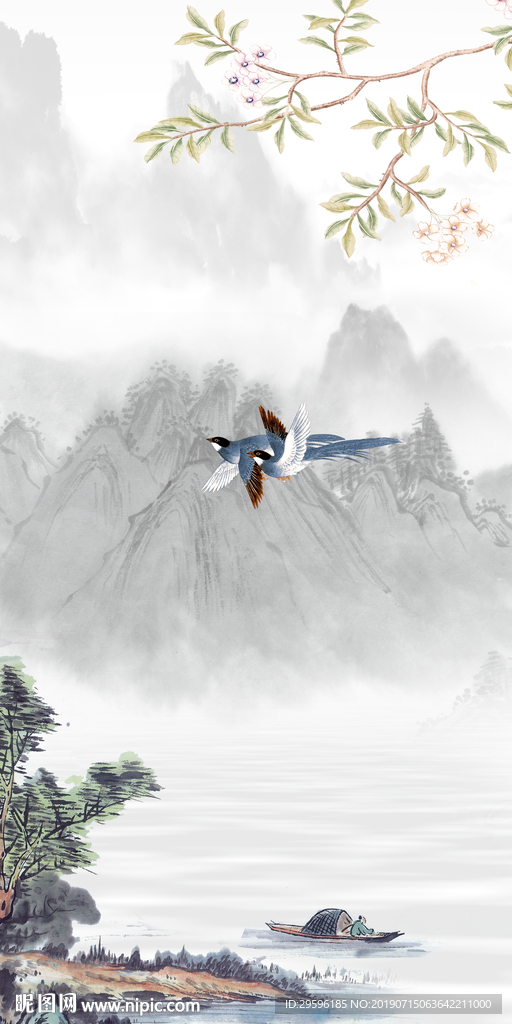 简约意境玄关画 TIF分层