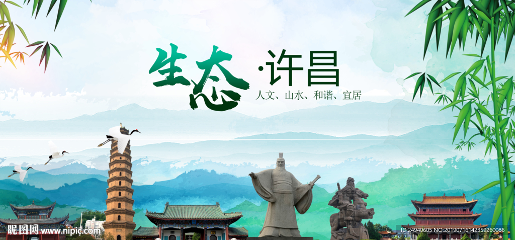 许昌生态卫生文明城市海报