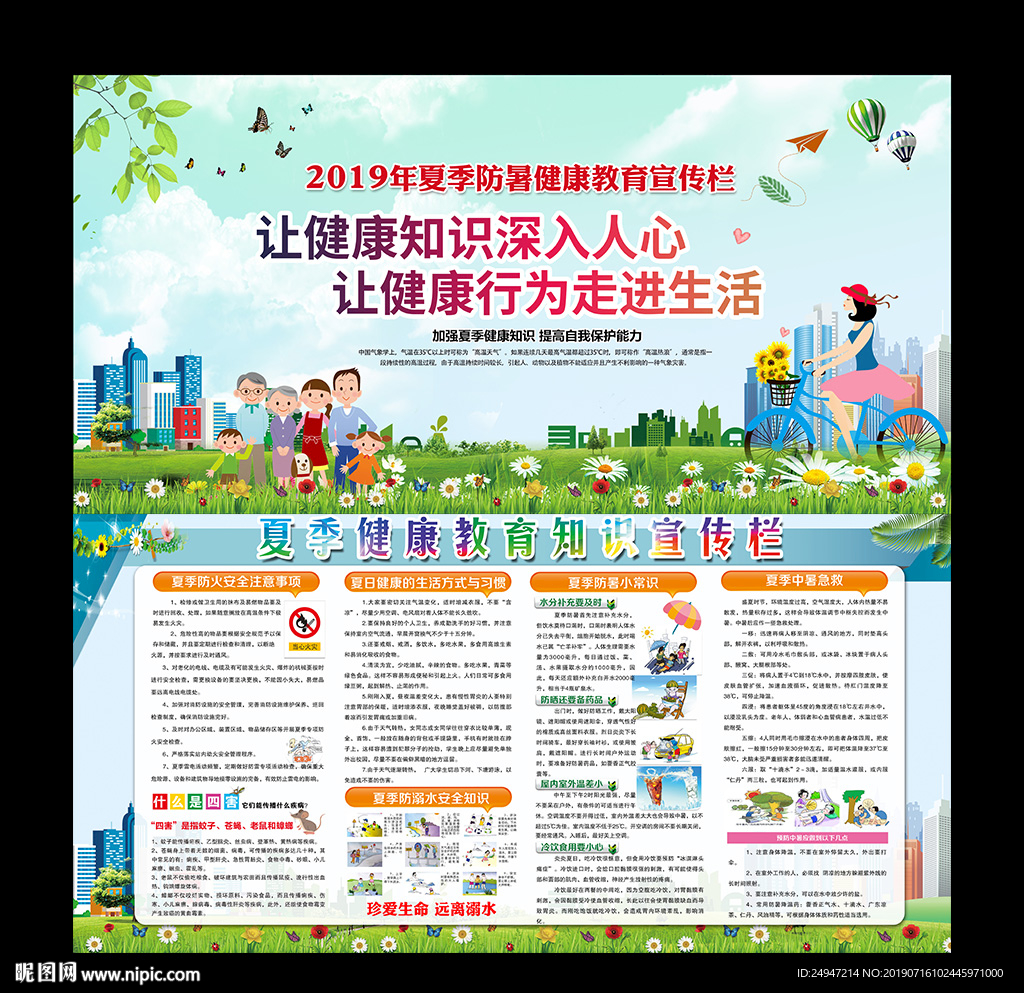 夏季健康教育宣传栏