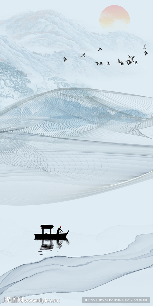 山水新品意境玄关 TIF分层