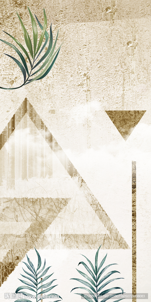 欧式玄关意境壁画 TIF分层