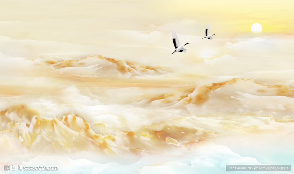 旭日东升大理石纹