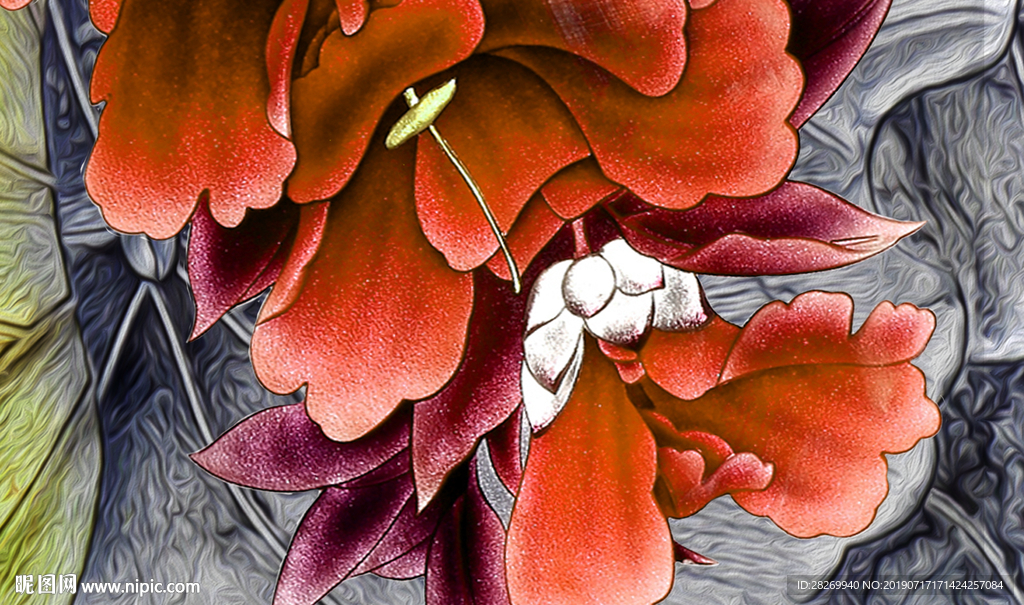 花卉背景墙