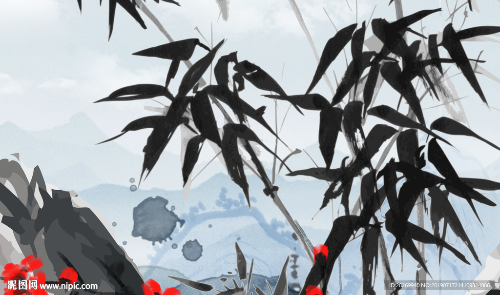 国画竹子