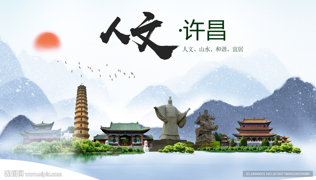 许昌人文醉美城市形象海报