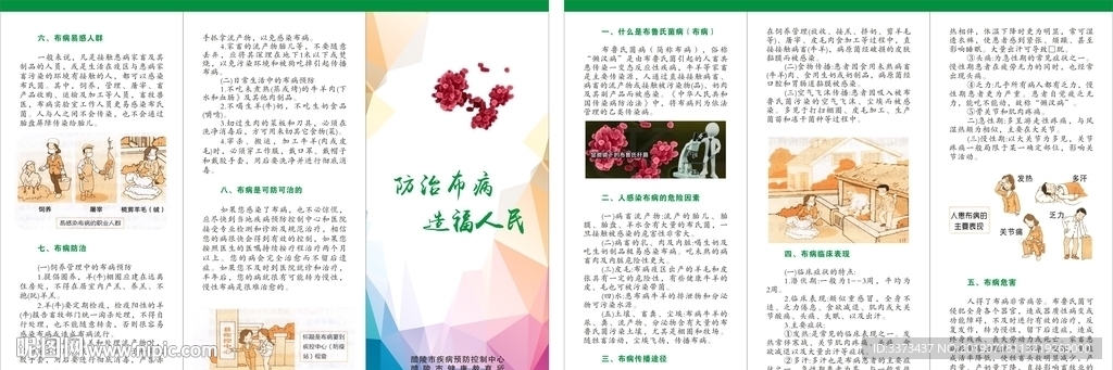 布病防治知识三折页