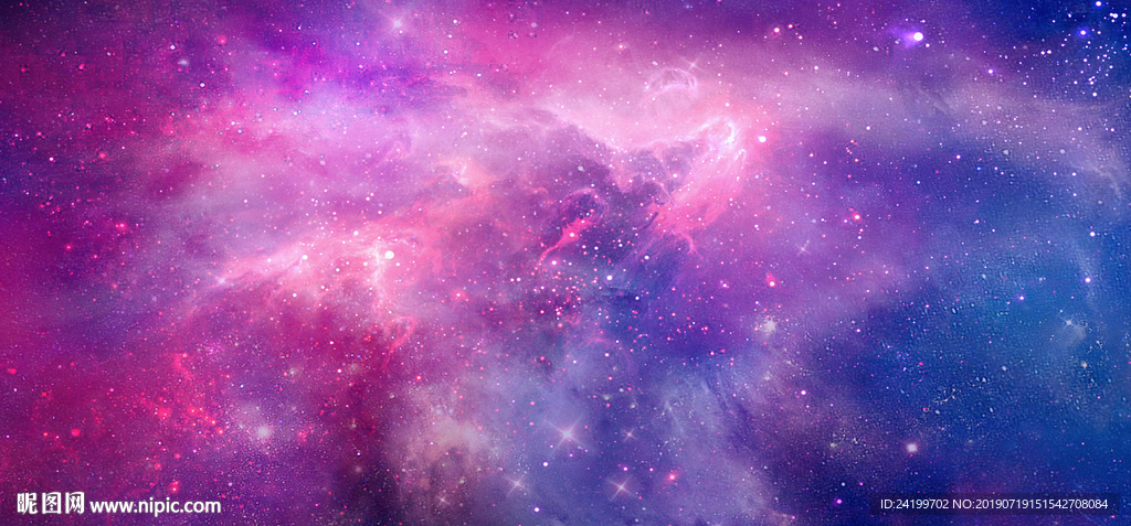 紫色星空科技背景