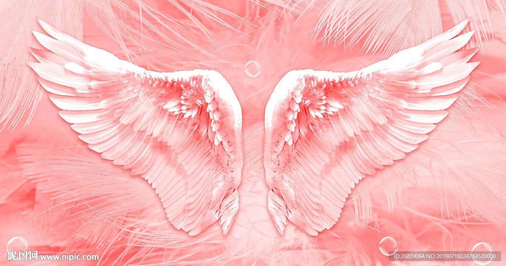 网红翅膀背景墙