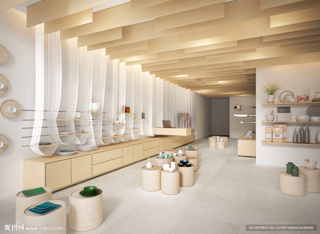 北欧简约现代 瓷质大板展示空间