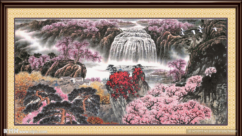 鸿运当头国画