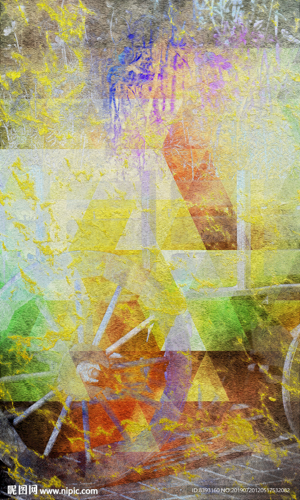 线条纹理饰画