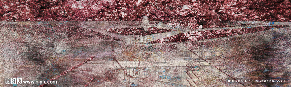 油墨颜料抽象画