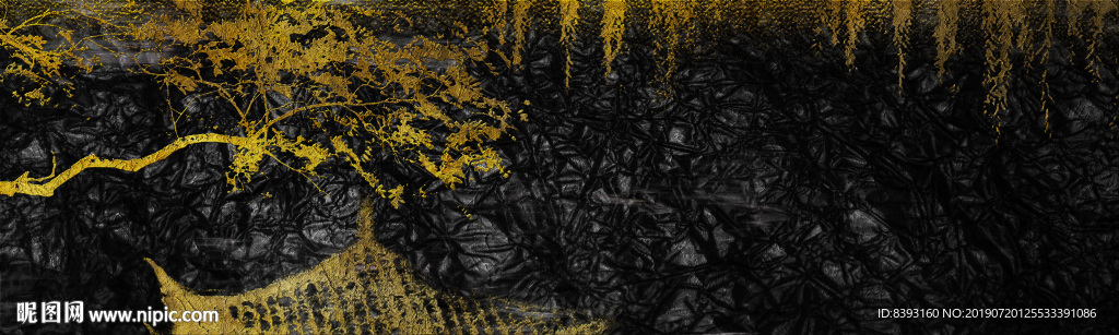 油墨颜料抽象画