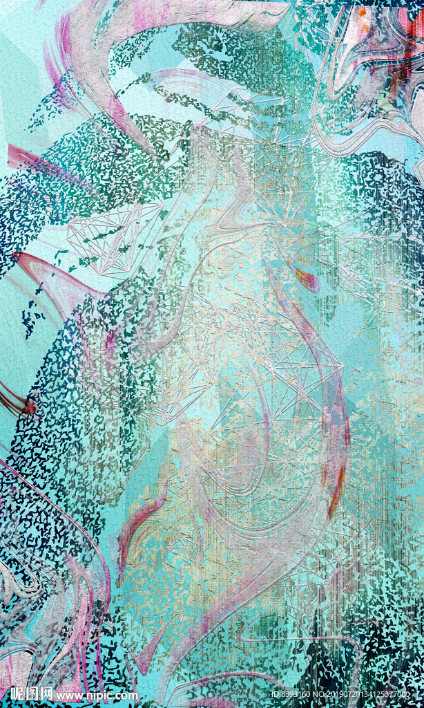 电视墙油画
