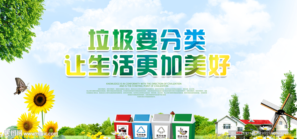垃圾分类展板