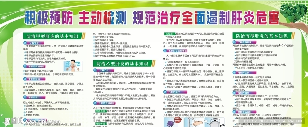 世界肝炎日健康教育展板