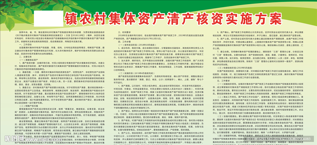 农村集体资产清产核资实施方案