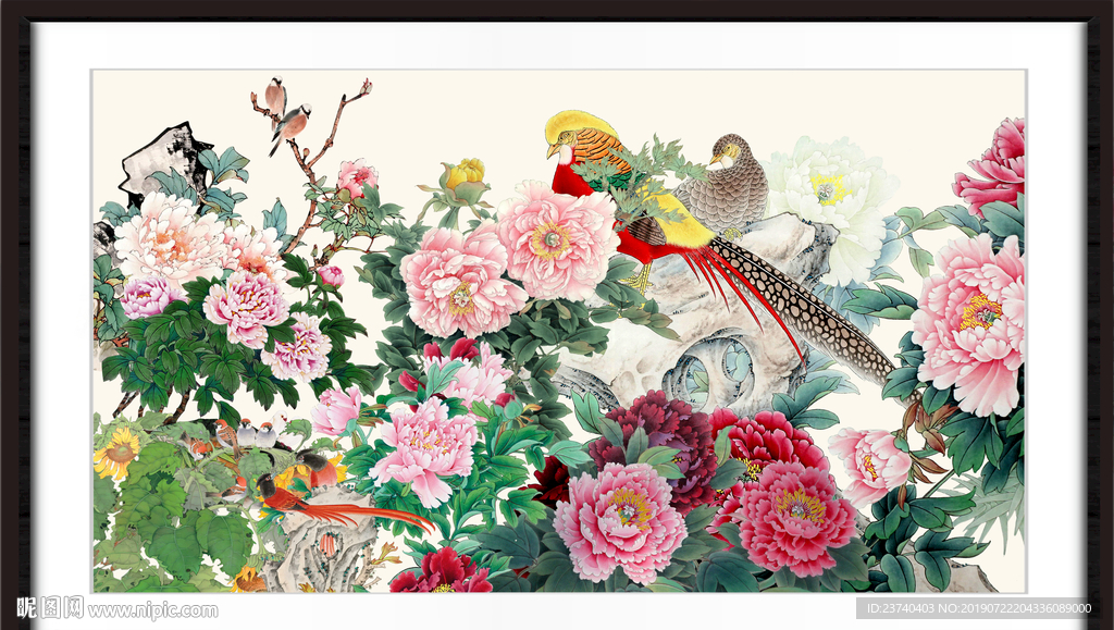 国画牡丹