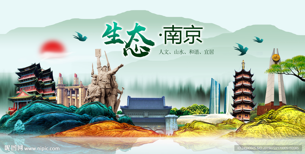 魅力南京中国梦城市形象海报广告