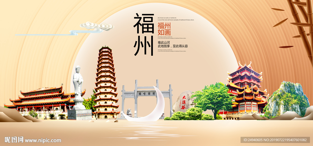 醉美福州中国梦城市形象海报广告