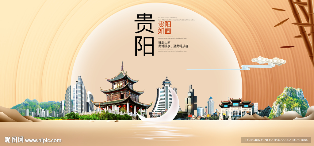 生态贵阳中国梦城市形象海报广告