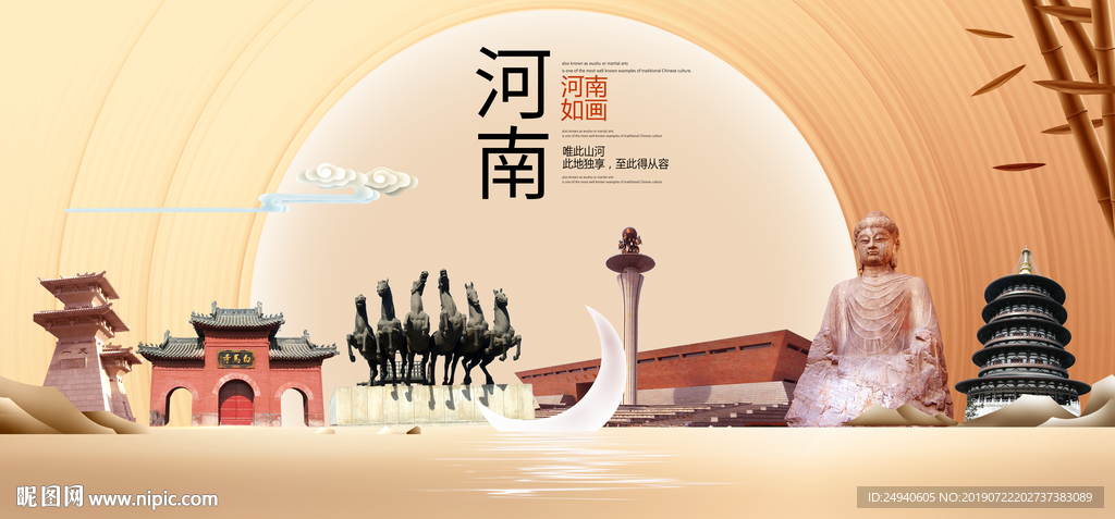 生态河南中国梦城市形象海报广告