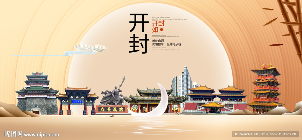 开封风光中国梦城市形象海报广告