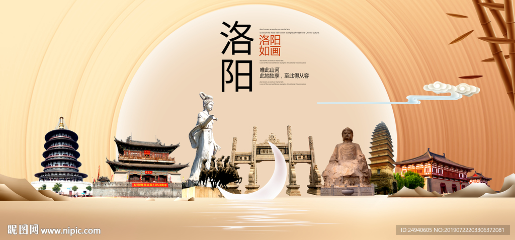 人文洛阳中国梦城市形象海报广告