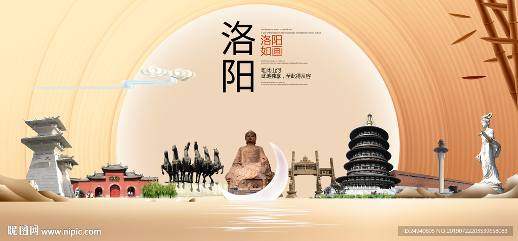 醉美洛阳中国梦城市形象海报广告