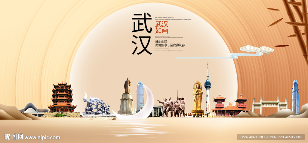宜居武汉中国梦城市形象海报广告