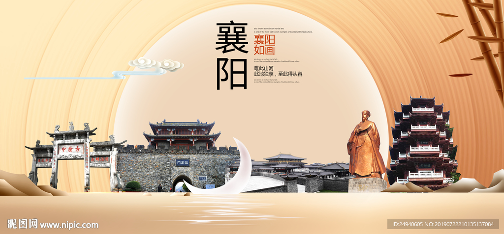 襄阳印象中国梦城市形象海报广告