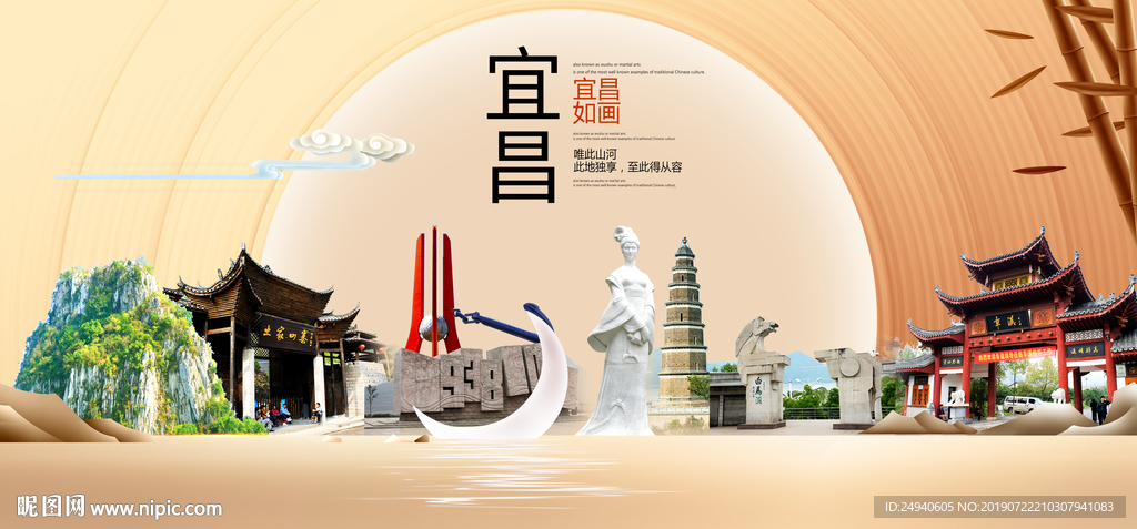 宜昌印象中国梦城市形象海报广告