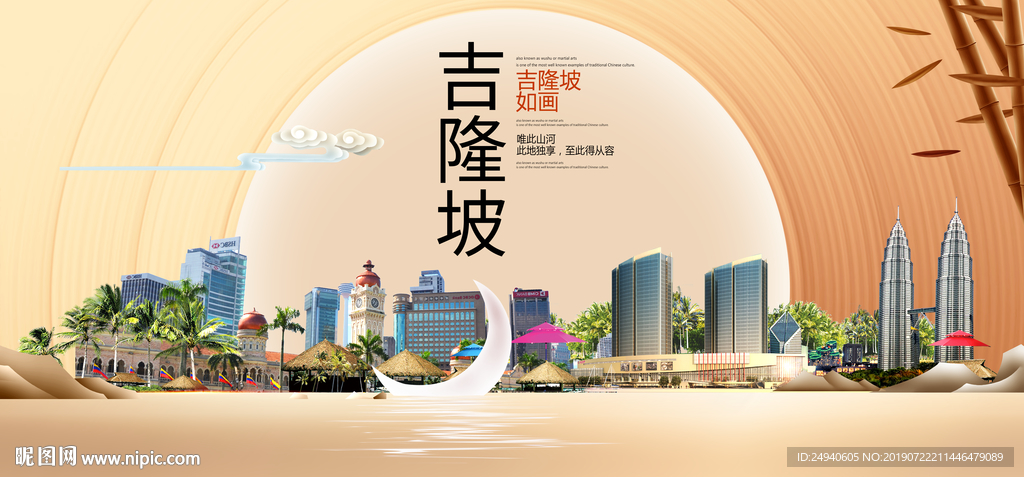 风光吉隆坡中国梦城市形象海报