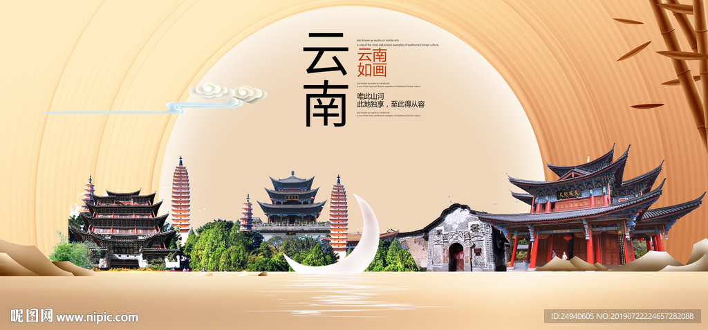 宜居云南中国梦城市形象海报广告