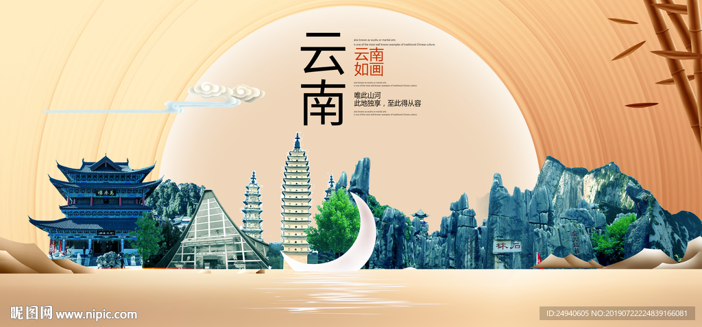 醉美云南中国梦城市形象海报广告