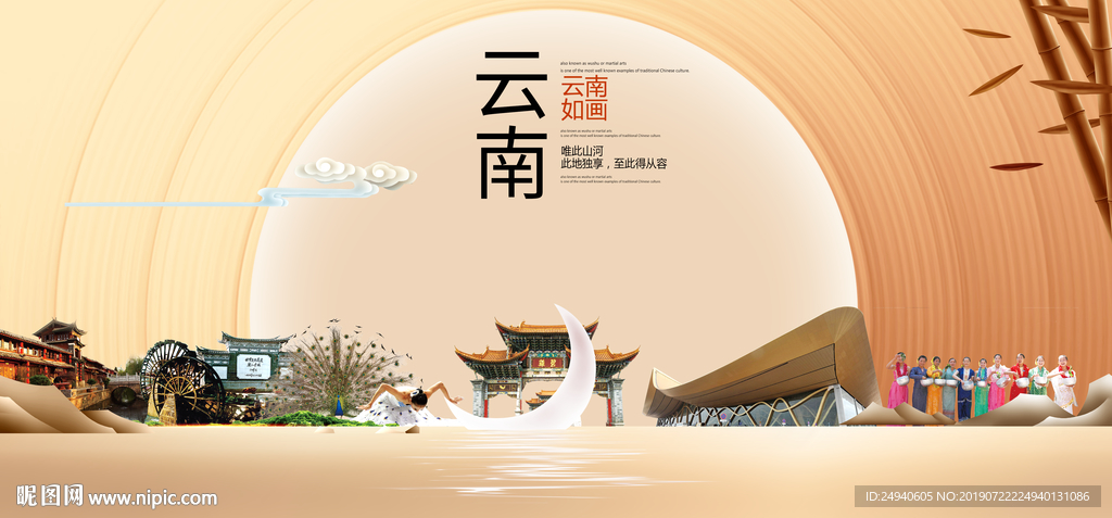 生态云南中国梦城市形象海报广告