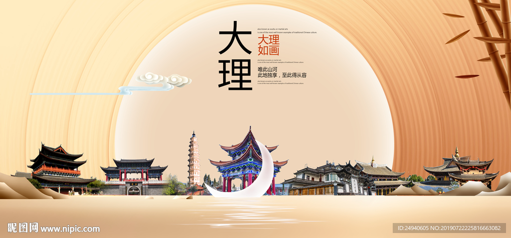 大理印象中国梦城市形象海报广告