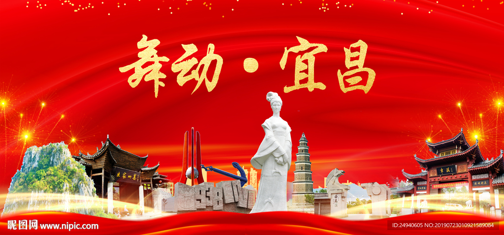 宜昌印象中国梦城市形象海报广告