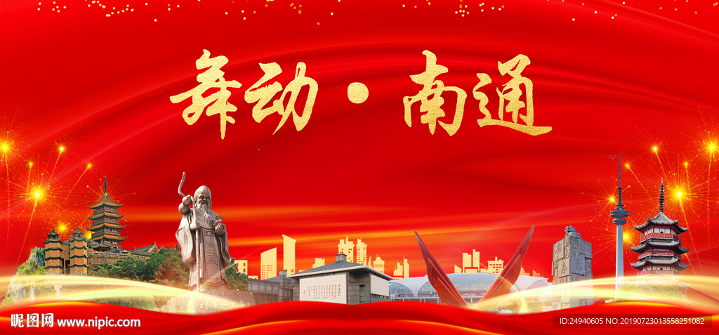 舞动南通中国梦城市形象海报广告