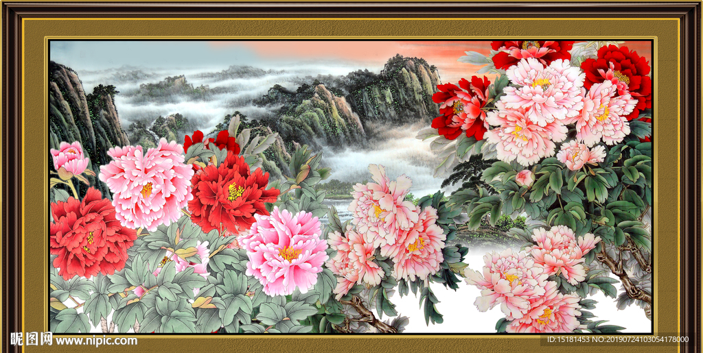 国画牡丹