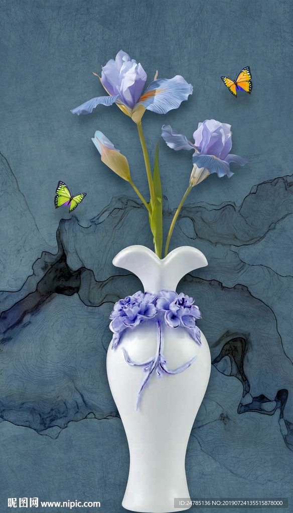 水墨山水花鸟装饰画