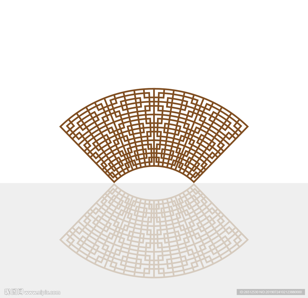 扇形镂空雕花